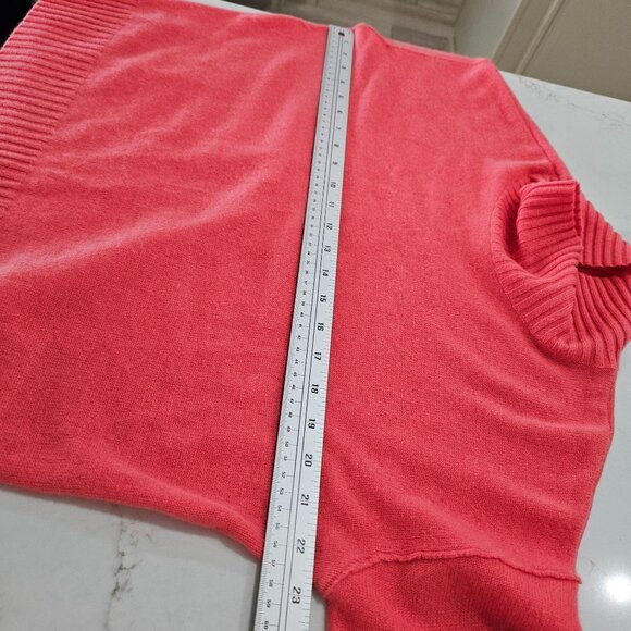 Free People Poppy Cashmere Turtleneck Sweater XS Geranium Ribbed Mock Neck - Picture 11 of 12